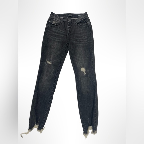 Judy Blue destroyed denim Black Jeans for Women size 7/28 - Picture 1 of 5